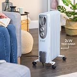 Russell Hobbs 2000W Oil Filled Radiator 9 Fin Portable Heater White RHOFR5002 view 3