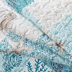 HoneiLife King Size Quilt Sets - 3 Pieces Coastal
