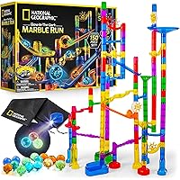 NATIONAL GEOGRAPHIC Magnetic Marble Run - 150-Piece STEM Building Set ...