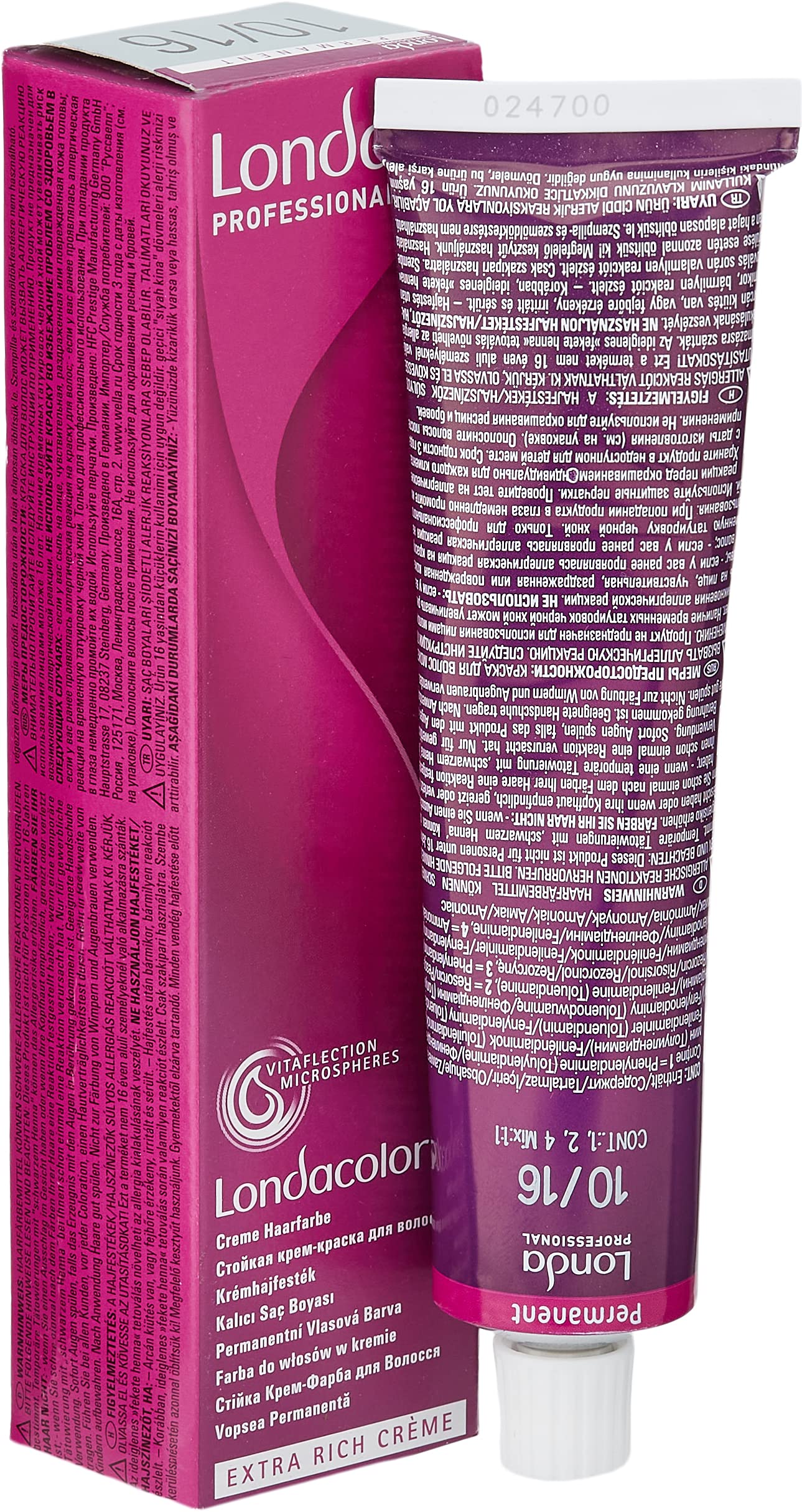 Londa F.LC Dye, Number 10/16 Hell-lichtblond Asch-violett 4084500225824