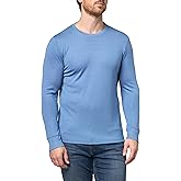 Theory Men's Man Essential Tee Long Sleeve in Anemone Milano, Blue Lake