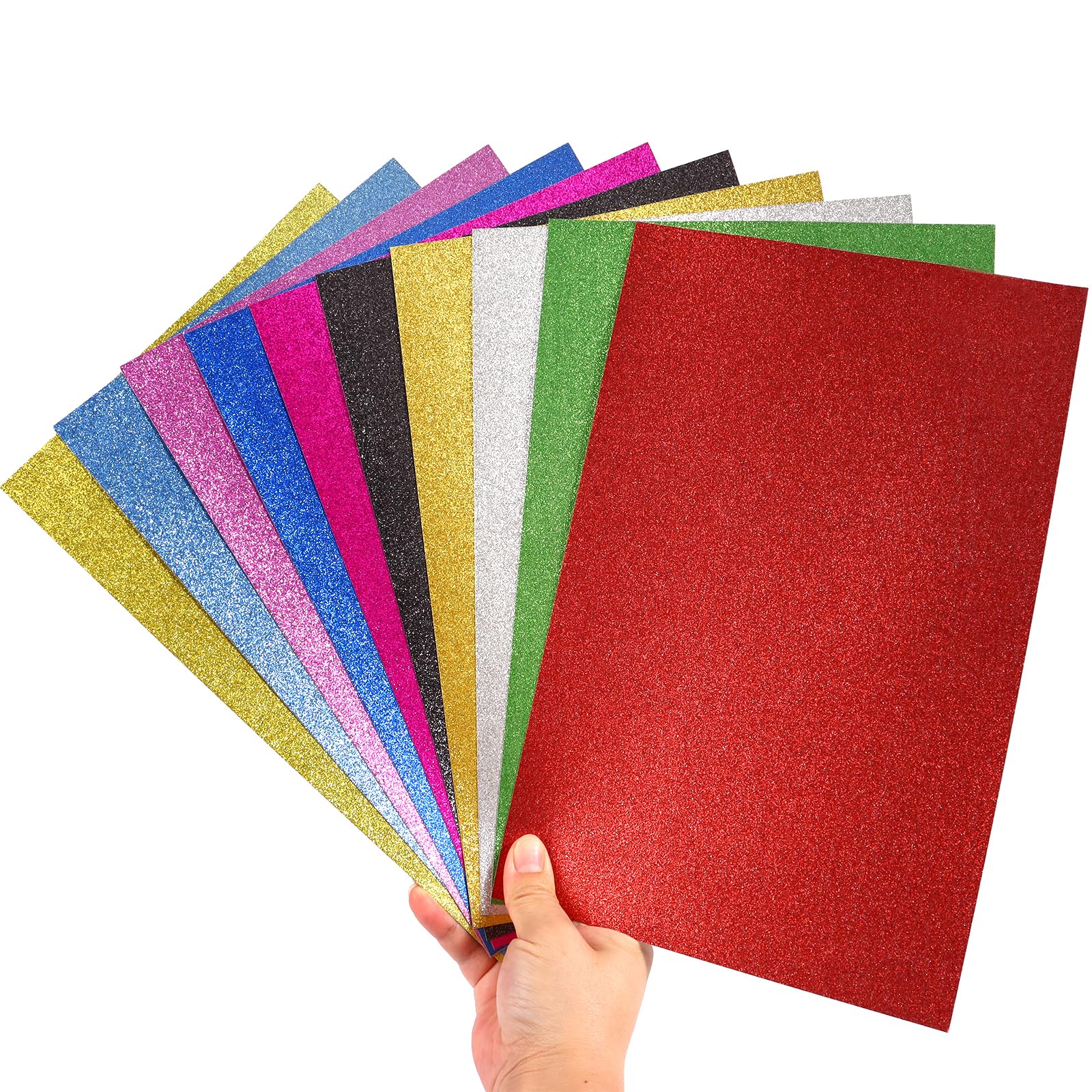 Photo 1 of 10 Sheets Glitter Decorative Cardstock Paper 30 X 20cm A4 Paper for Card DIY Crafts Card Scrapbook Decoration for Easter Juneteenth Father Day Graduation Decorations