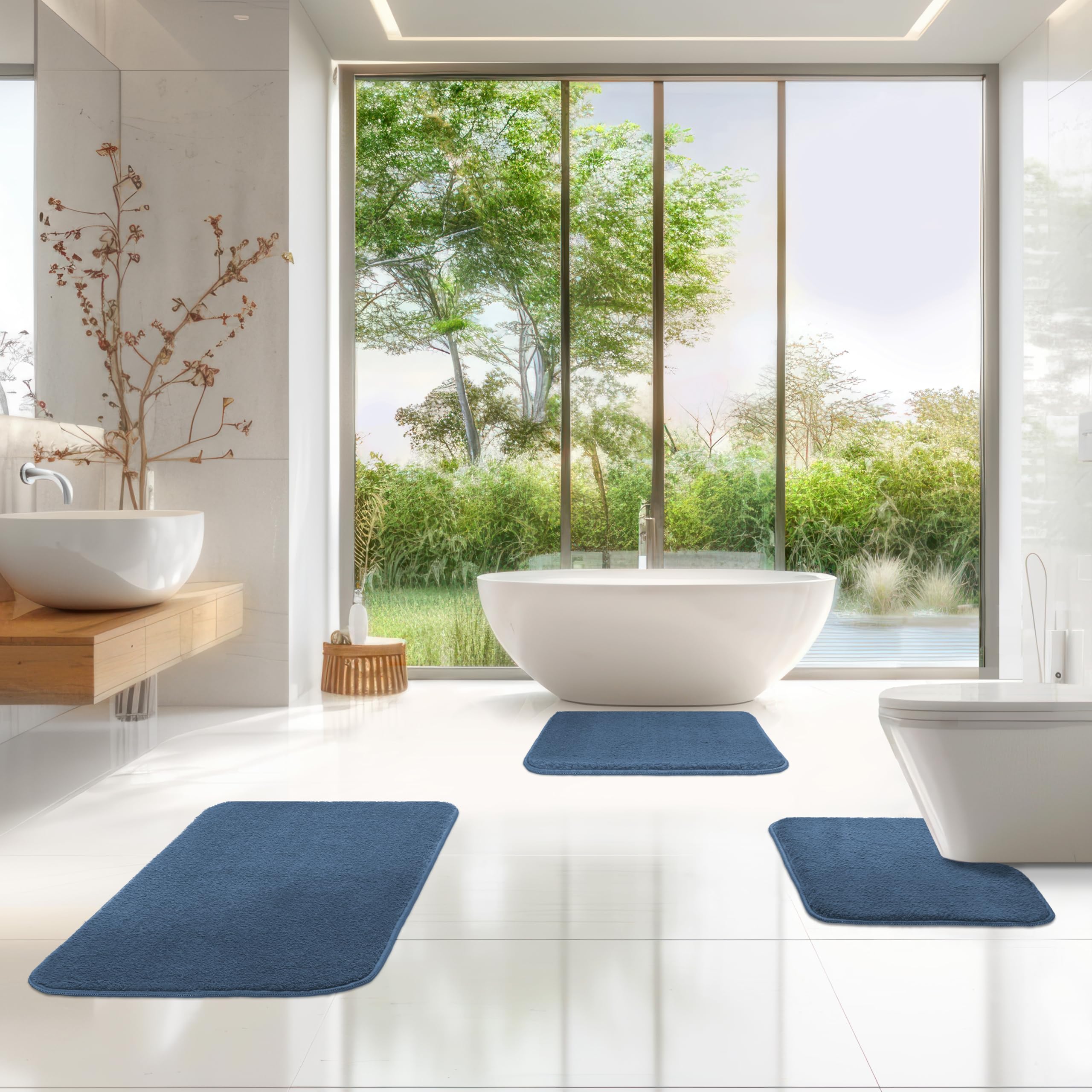 TA&MA STORE Bathroom Rug Set | Bath Mat Non-Slip Washable - Bath Mat for the Bathroom - Bath Mats & Bath Rugs Quick Drying