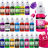 Food Coloring Gel Set - 22Vibrant Color Gel Food Coloring | for Cake Decorating, Baking, Easter Egg, Icing - Tasteless Food Color Dye for Fondant, Cooking, Airbrush - 0.2 Fl. oz (6 ml)