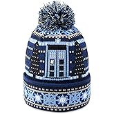 Doctor Who Christmas Hat - Official Knitted Beanie Hat - Tardis and Daleks