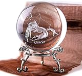 HDCRYSTALGIFTS 60mm Cancer Constellation Crystal Ball with Stand view 5