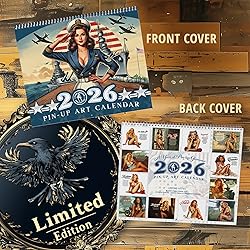 PinUp Calendar 2026, XL Premium Retro Pin-Up
