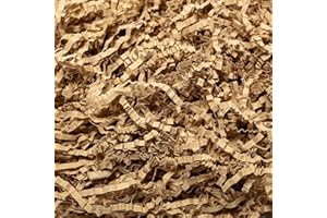 Wowxyz 1 LB Crinkle Cut Paper Shred Brown Crinkle Paper Shredded Paper for Gift Baskets - Gift Box Filler - Kraft Confetti Paper Shreds Stuffing for Birthday, Holiday Gift Packaging Wrapping