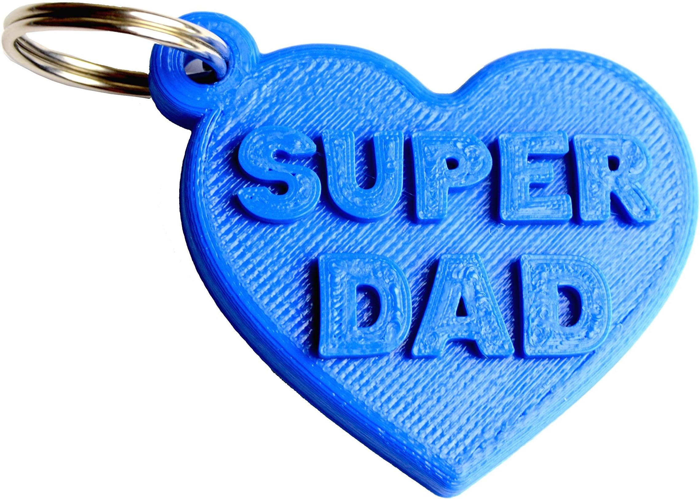 SUPER DAD personalised keyring 3D printed - Father's day gift idea