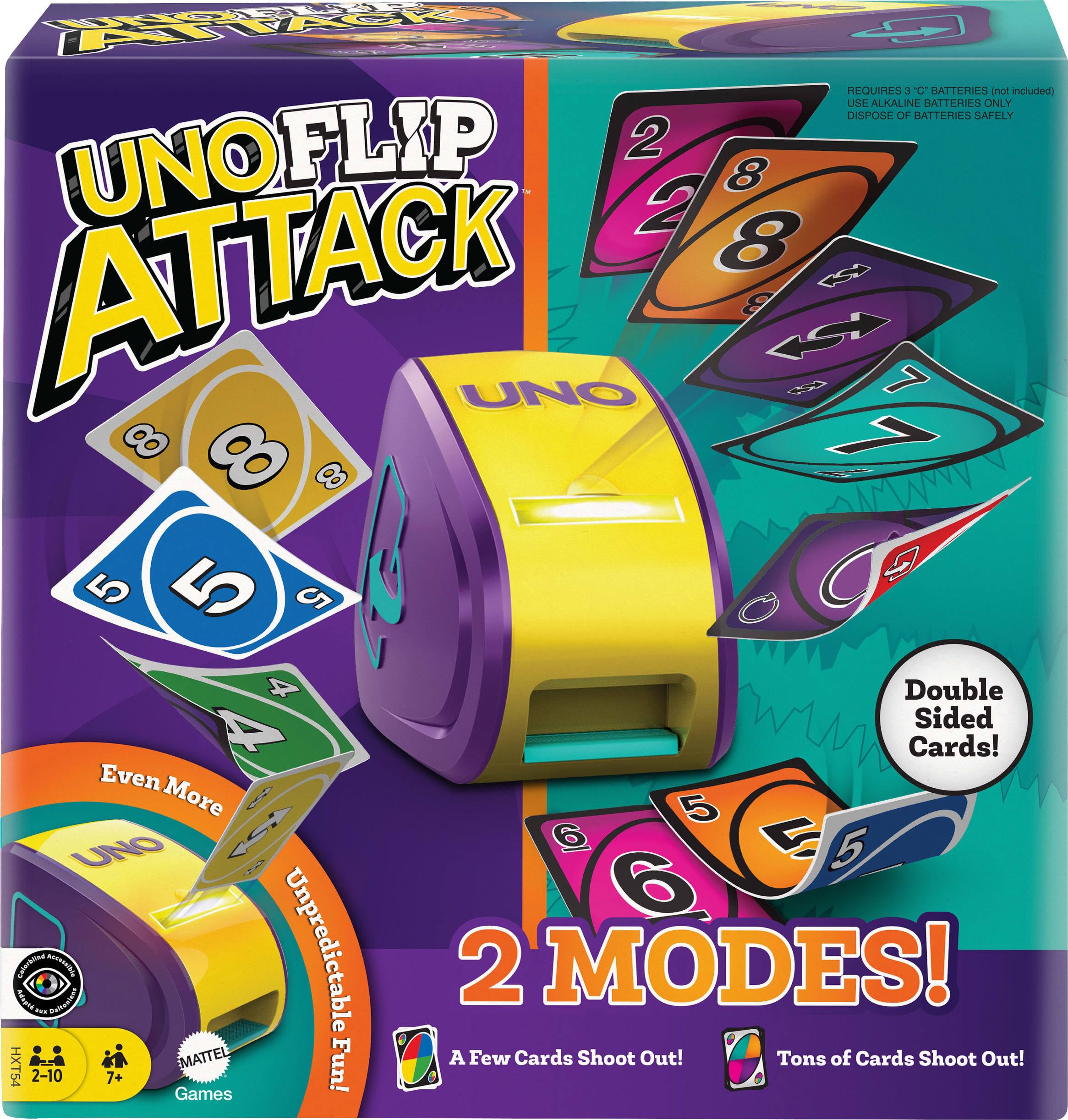 Mattel Games UNO Flip Attack Card Game For Kids Adults Family Nights Mattel Games UNO Flip Attack Card Game For Kids Adults Family Nights