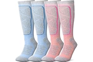 ODTMGER Merino Wool Ski Socks for Kids & Adults,Cold Weather for Ski,winter,Warm Over-The-Calf Socks, Winter activities.