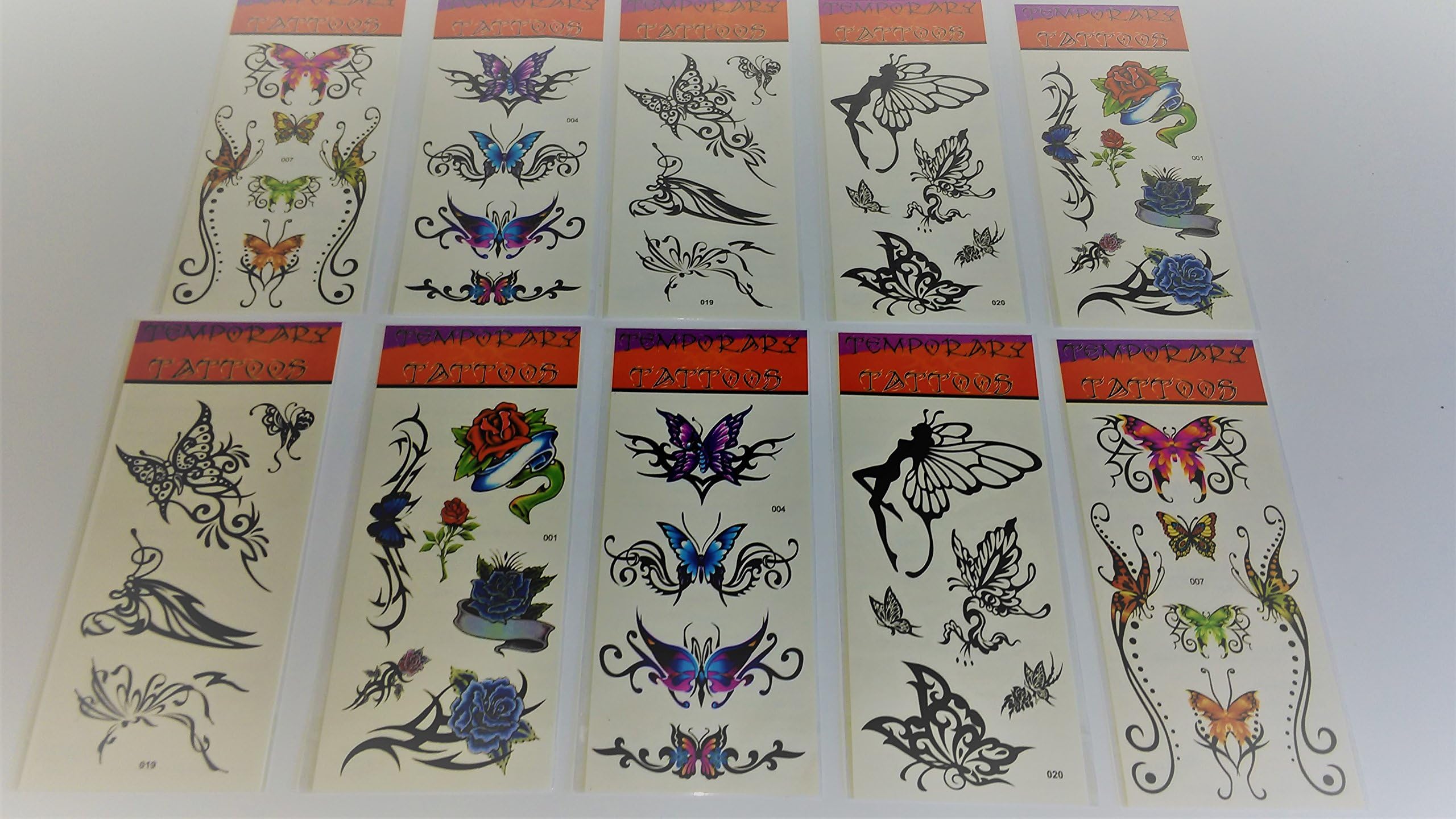 Temporary Tattoos Girls Party Bag Ladies Pamper Bag Fillers 10 x Girls Sheets
