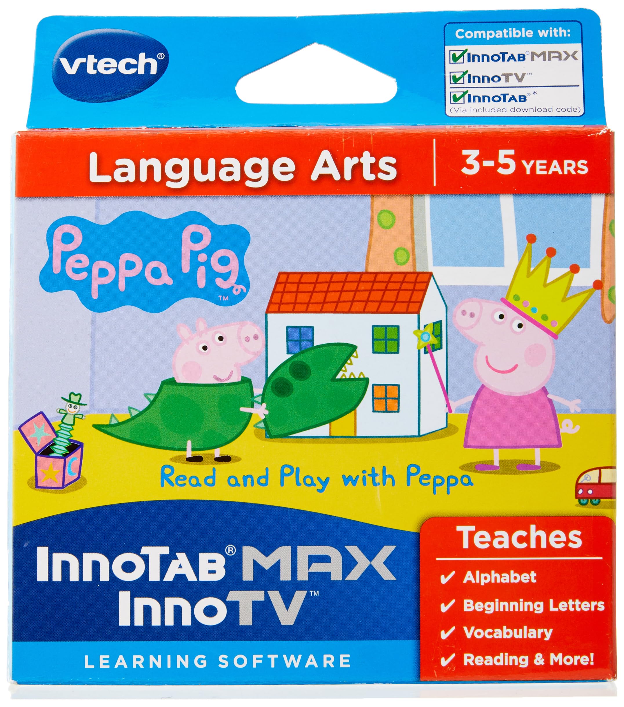 VTech 273403 "InnoTV Innotab Max Peppa Pig Read and Play with Peppa Game