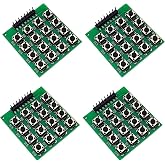 Yuuhseel 4PCS 4x4 Matrix Keypad Module 16 Keys Button 8 Pins External Expansion Keyboard Compatible with Arduino Microcontroller