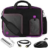 VanGoddy Purple Trim Laptop Bag w/HDMI Cable, USB