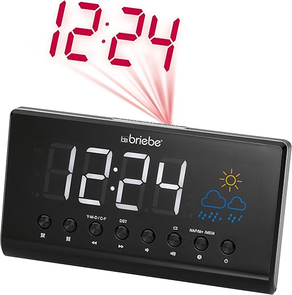 Briebe Meteo - Radio Reloj Despertador Digital con proyector ...