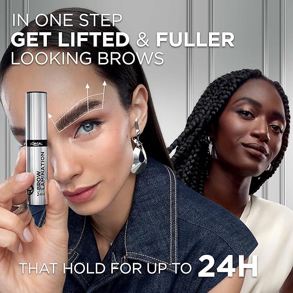 L’OREAL PARIS INFALLIBLE UP TO 24H WEAR BROW LAMINATION, WATER-RESISTANT LONGWEAR EYEBROW GEL MAKE UP, CLEAR/TRANSPARENT, 0.16 FL OZ