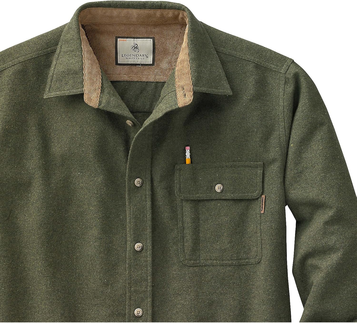 Legendary Whitetails Men's Buck Camp Flannel Shirt: Clothing