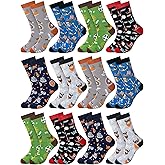Breathffy 12 Pairs Funny Viking Gifts Socks Bulk Gifts for Men Women Novelty Breathable Cotton Viking Crew Sock for Men Husband Dad on Birthday Fathers Day