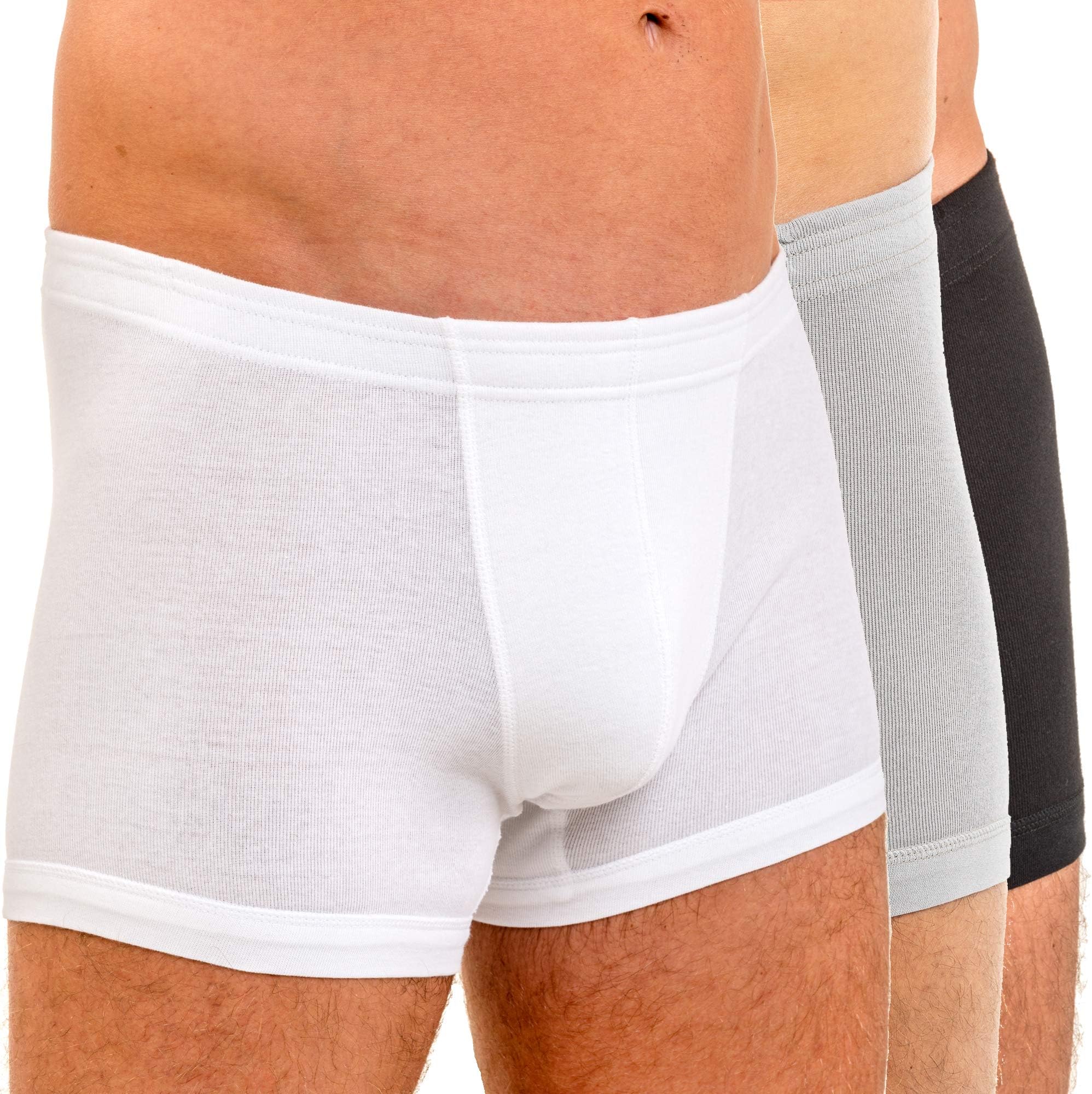 HERMKO 3901 3-Pack Men's Boxer Shorts in 100% Organic Cotton