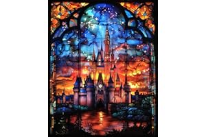 KEUASDV Paint by Numbers for Adults Beginners-Paint by Number Castle,DIY Acrylic Paint by Numbers Kits on Canvas Flower Drawing Colorful Paintworks Artwork for Adults Beginner,16x20inch