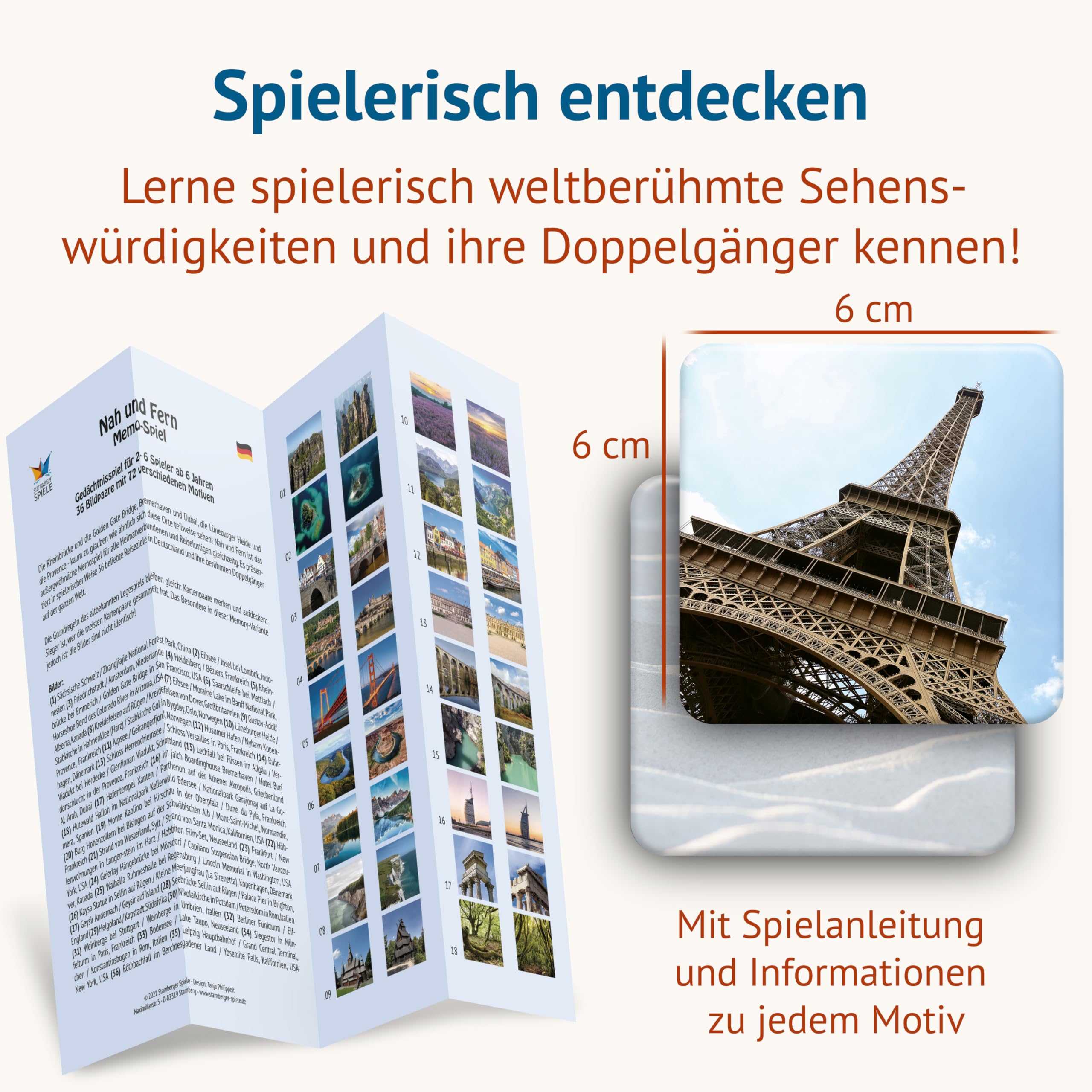 Starnberger Spiele - Nah und Fern - Memospiel für Erwachsene und Kinder 3