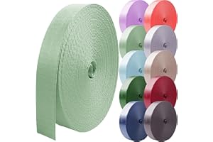 Grosun Nylon Webbing 1 inch 1.5 inch 2 inch Nylon Strap Backpack Straps Belt, 10 25 50 3.3 Yards Webbing