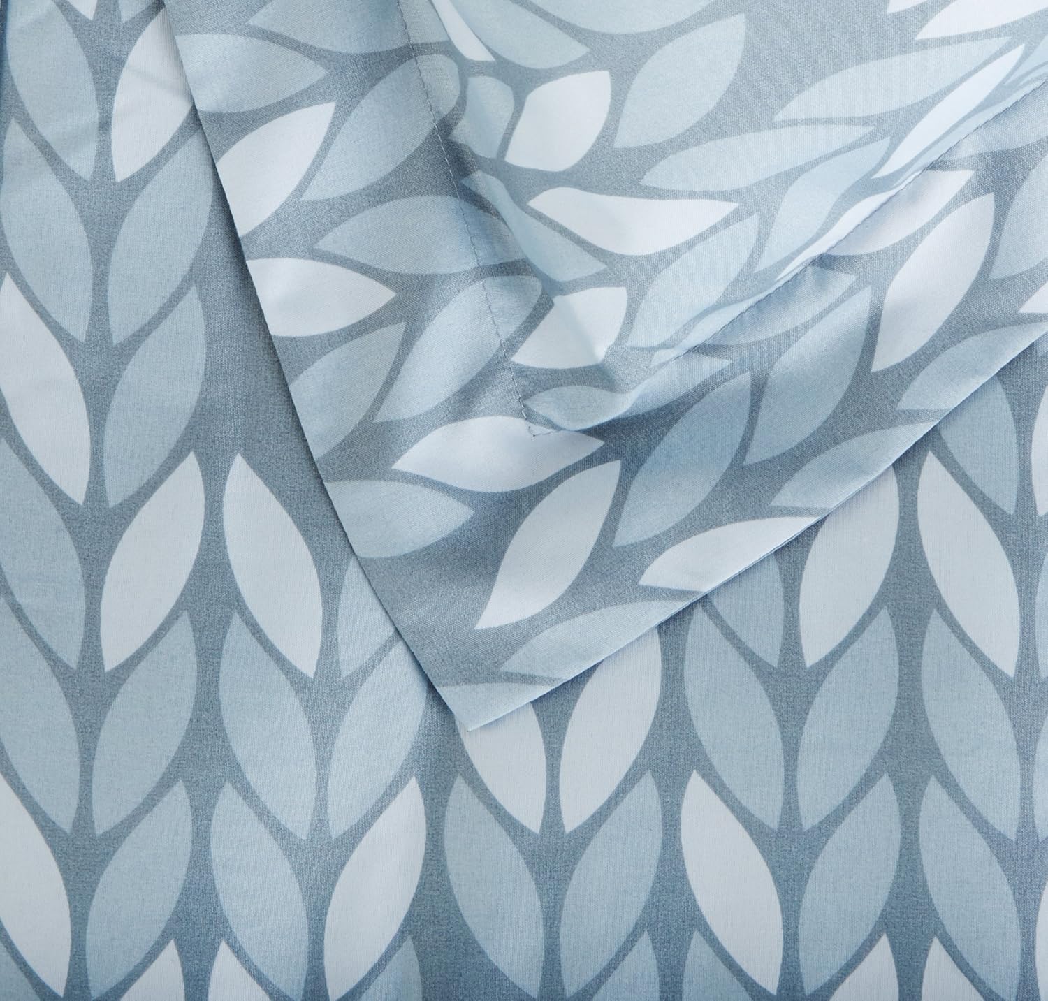 Basics 7-Piece Light-Weight Microfiber Bed-In-A-Bag Comforter Bedding Set - Full or Queen, Reversible Grey Stripe: Home & Kitchen