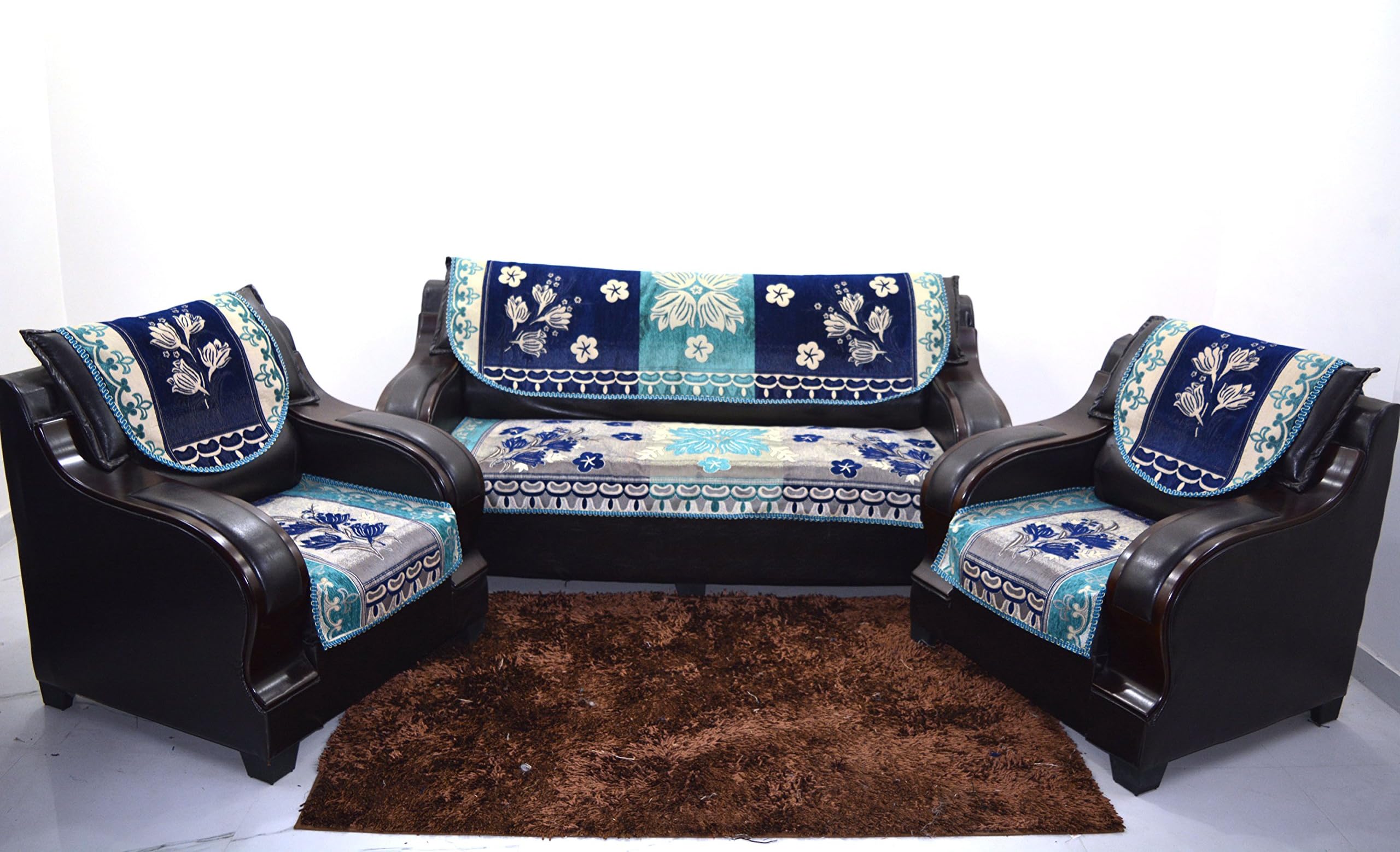 KINGLY FIROZI REBLE SEBLE 5 Seater Sofa Cover Set-6 PC