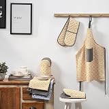 Penguin Home Set of 3 Recycled Cotton Tea Towels Grey Ochre Blue 50x70cm view 4
