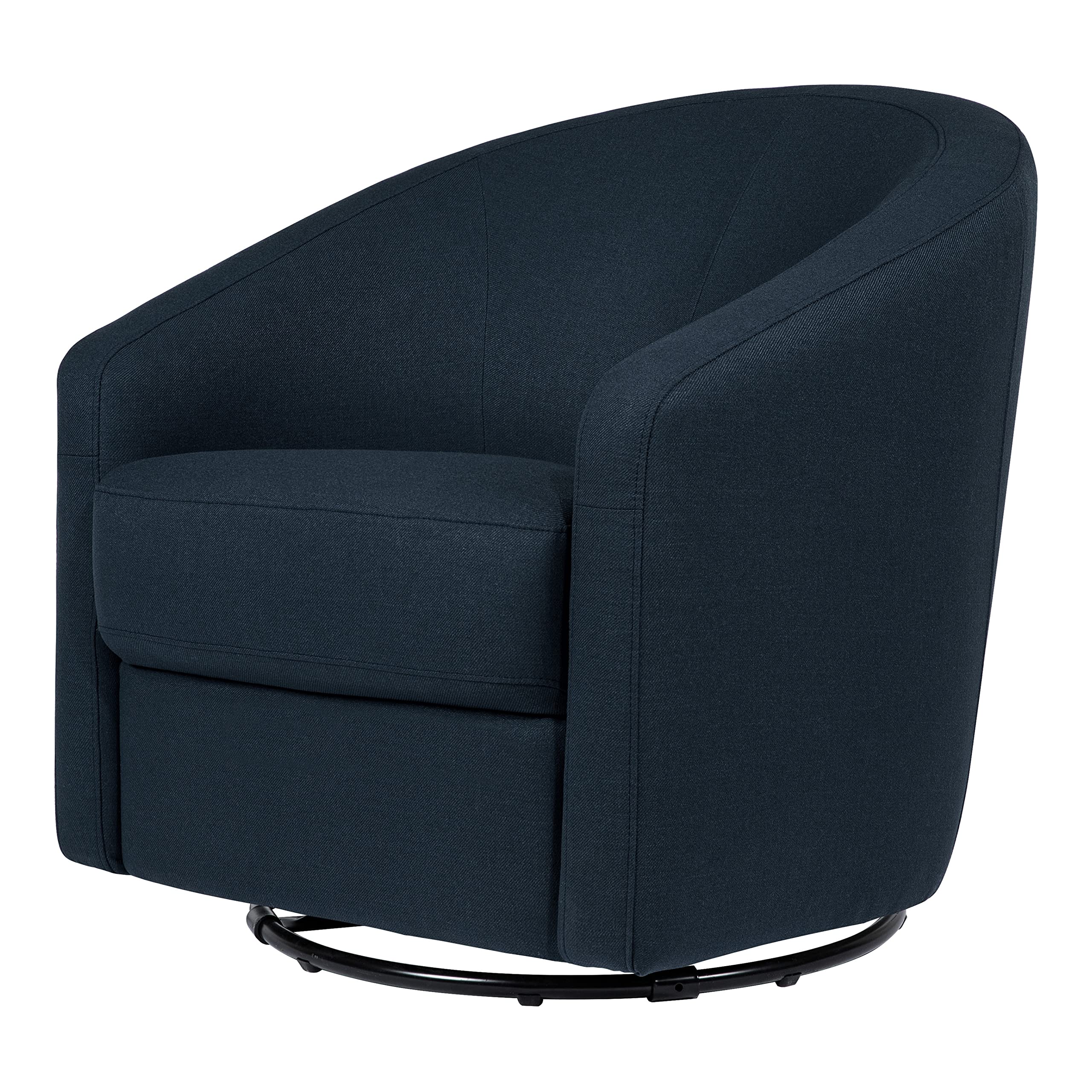 babyletto Madison Swivel Glider in Performance Navy Eco-Twill, Water Repellent & Stain Resistant, Greenguard Gold and CertiPUR-US Certified Image
