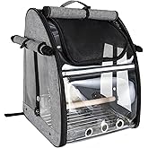 Emapoy Bird Carrier Bag,Bird Travel Cage with Stand, Easy to Clean Backpack for Parrot, Portable Birds Travel Bag, Pet Transp