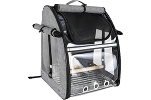 Emapoy Bird Carrier Bag,Bird Travel Cage with Stand, Easy to Clean Backpack for Parrot, Portable Birds Travel Bag, Pet Transp