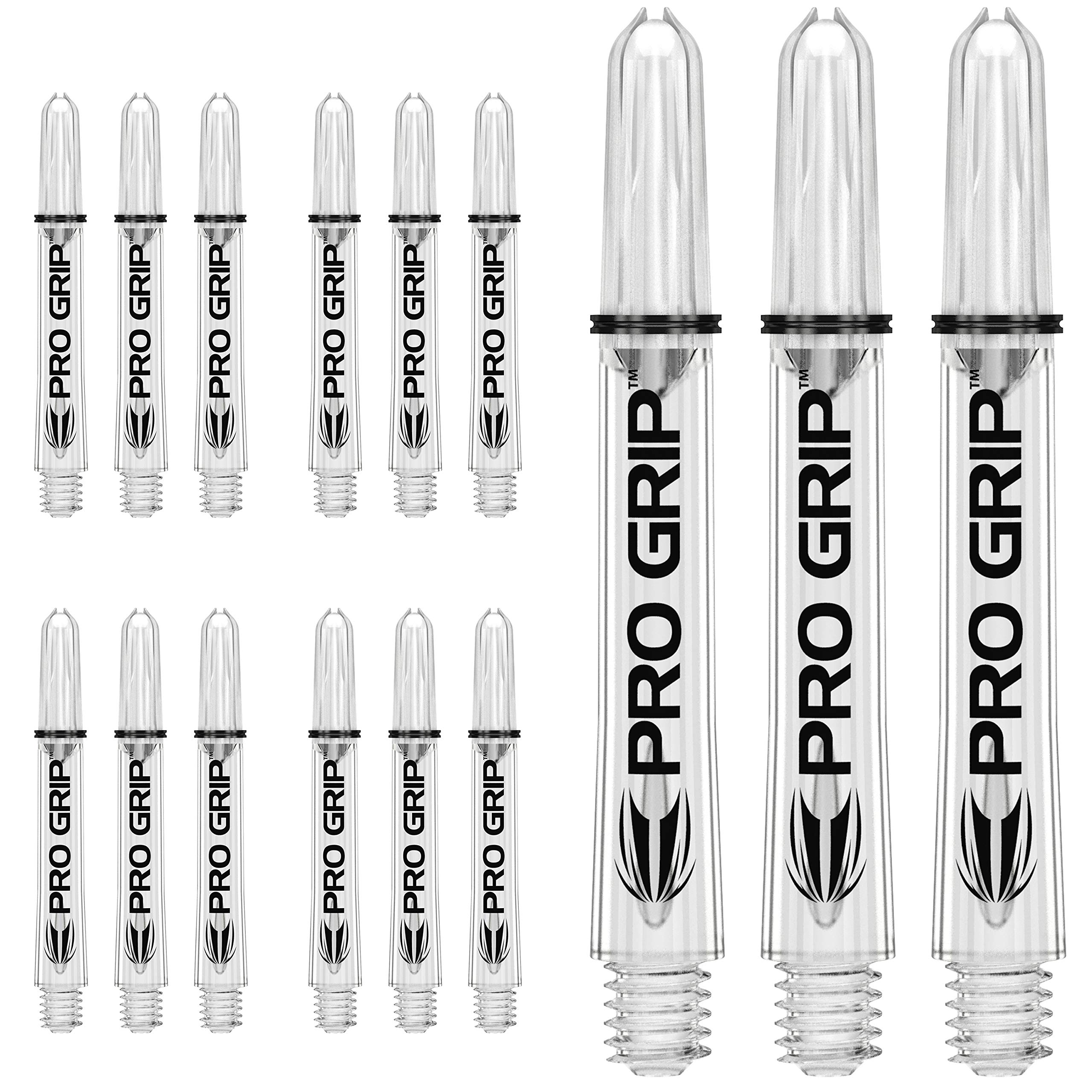 Target Darts 5 x Sets of Clear Pro Grip Shaft Intermediate - 15 in Total