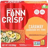 Finn Crisp Caraway Sourdough Rye Thins, Caraway Crispbread, 7 Ounce Boxes (Pack of 9)
