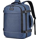 Asenlin Travel Backpack for Women Men,Flight Approved Carry On Luggage 30L Water Resistant Business Mochila Work Laptop Backpacks Fits TSA 15.6 Inch Computer College Weekender Outdoor Hiking-Blue