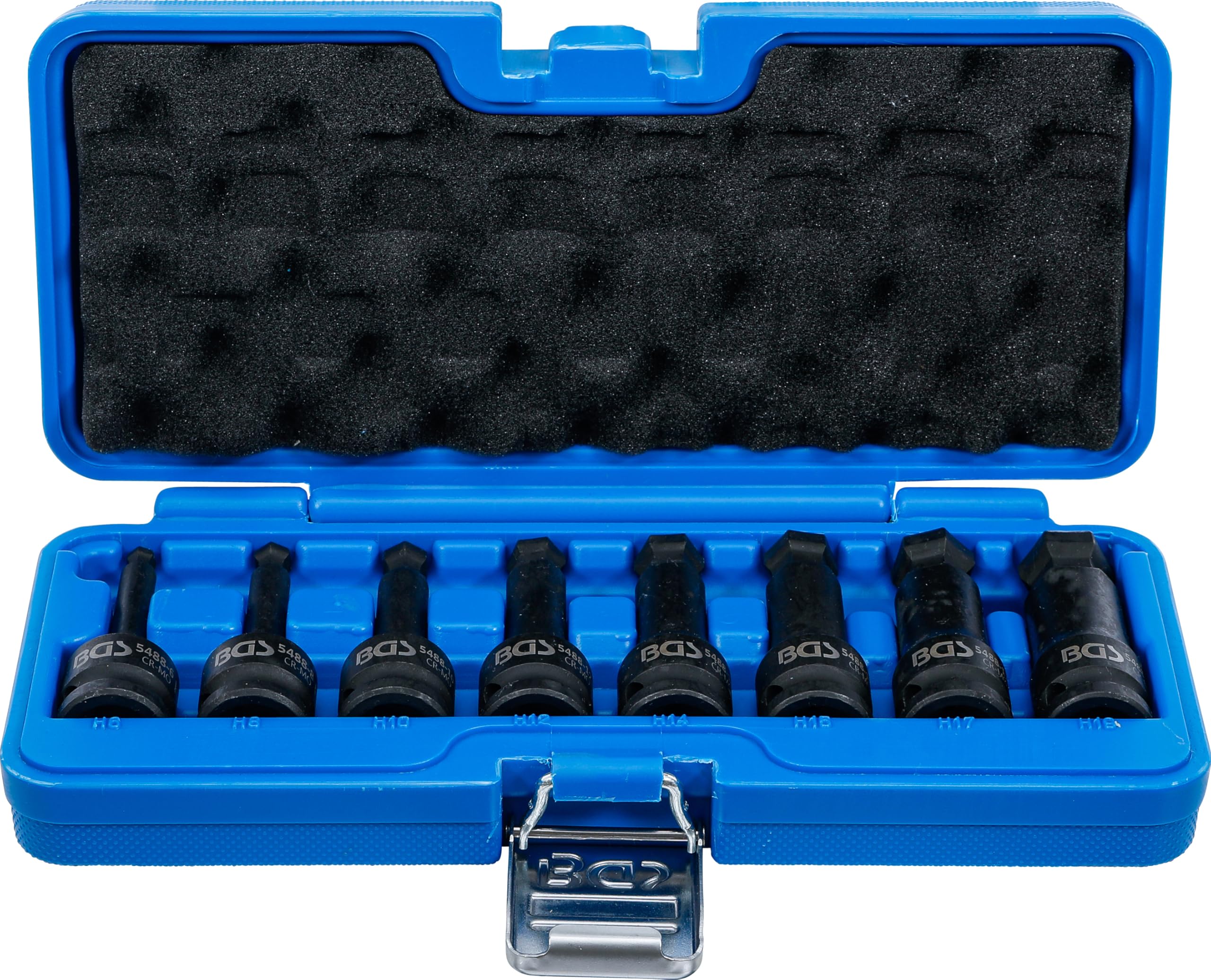 BGS 5488 | Impact Bit Socket Set | length 75 mm | 12.5 mm (1/2") Drive | internal Hexagon with Ball Head 6 - 19 mm | 8 pcs.