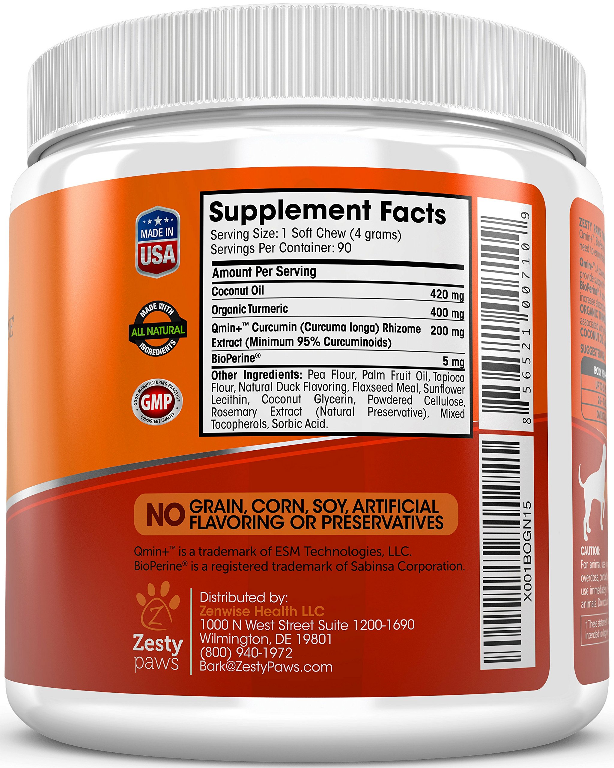 Turmeric Curcumin Treats for Dogs With 95 Curcuminoids for Hip Joint Health 856521007109 eBay