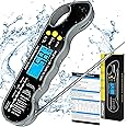 Instant Read Meat Thermometer, Ultra Fast Precise Waterproof Digital Food Thermometer with Backlight, Magnet and Foldable Probe for Kitchen Cooking, Deep Fry, Grill