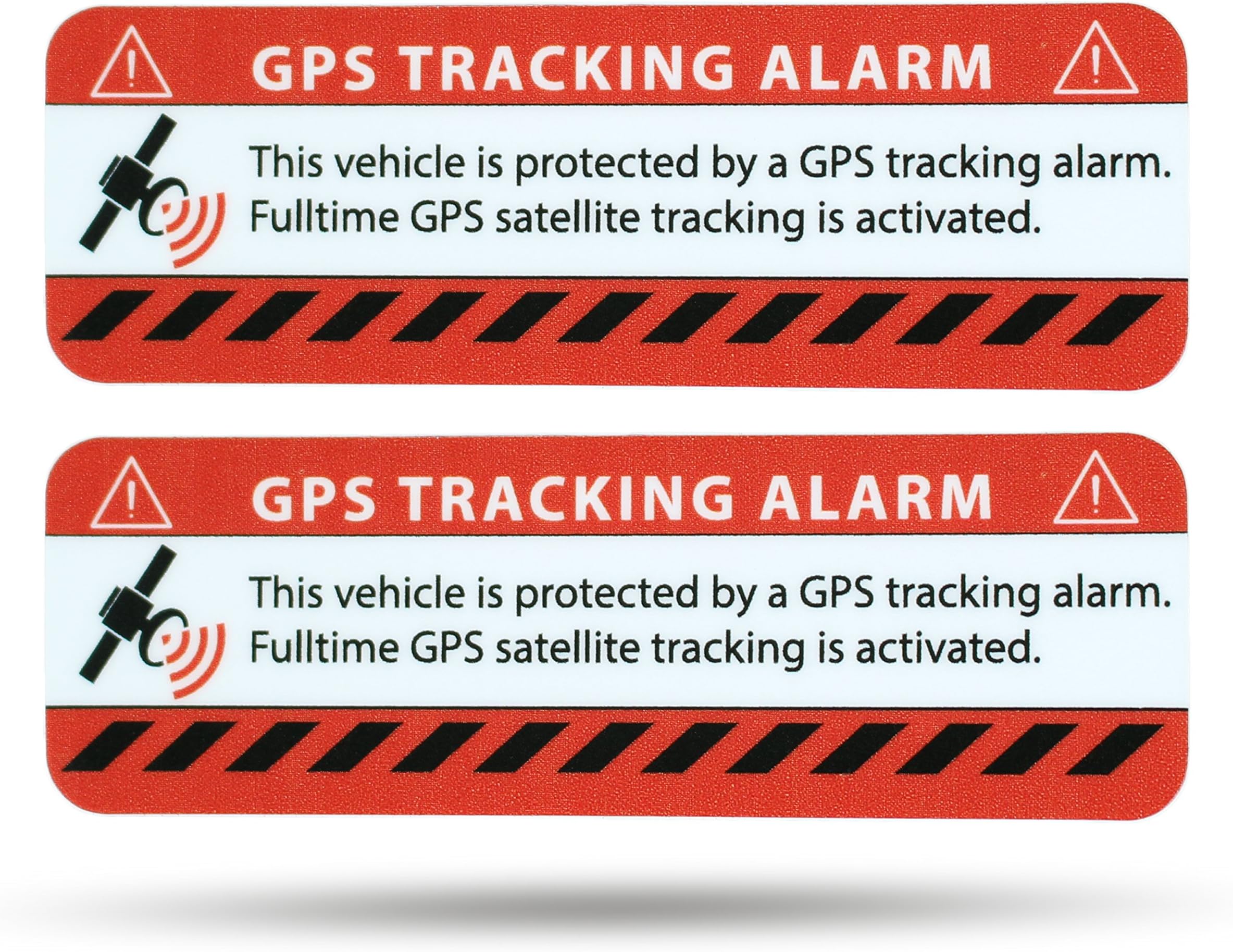 Unknown GPS Alarm Sticker Car - Warning Sticker for Car and Truck 75 x 2 x 25 ( Set of 2) Red