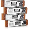Himalaya Botanique Whitening Antiplaque Toothpaste with Charcoal + Black Seed Oil for Whiter Teeth, Mint Flavor, Fluoride-Fre