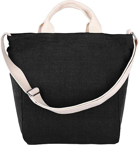 canvas tote bag with crossbody strap