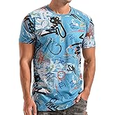 YININF Mens Hipster Hip Hop Short Sleeve Print T-Shirt Shirts Men