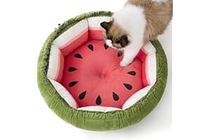 LE SURE Lesure Cat Beds for Indoor Cats - Washable Cute Cat Beds with Versatile Dual-Use Design, Reversible Donut Pet Bed for Puppy and Kitten, 21x21x7 Inches