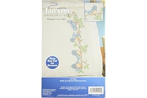 Janlynn 9015 Birds On A Branch Pillowcase Pair Stamped Cross Stitch-20 X30