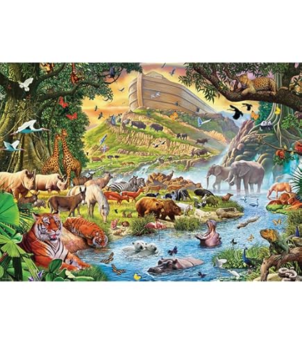 Amazon.com: Vermont Christmas Company Noah's Ark Jigsaw Puzzle