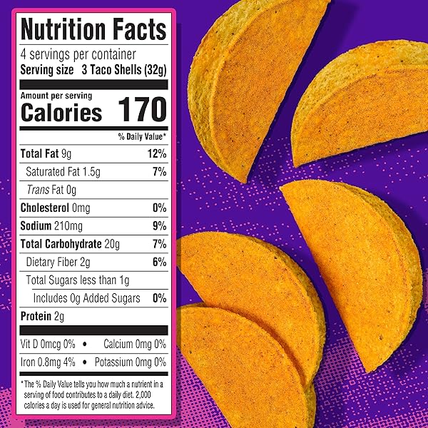TACO BELL MILD SEASONED FLAVOR CRUNCHY TACO SHELLS, 12 CT, 4.8 OZ BOX