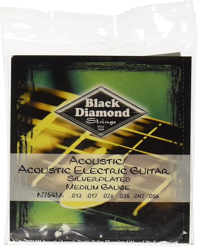 Black Diamond N754M Silverwound Acoustic Guitar Strings