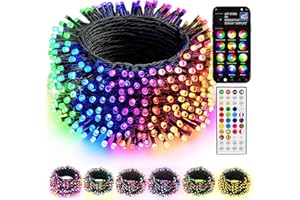 Dazzle Bright Smart Color Changing Christmas Lights, 66FT 200 LED RGB String Lights with Remote & App Controlled, Halloween Decorations for Indoor Outdoor Holiday Xmas Tree Party Decor