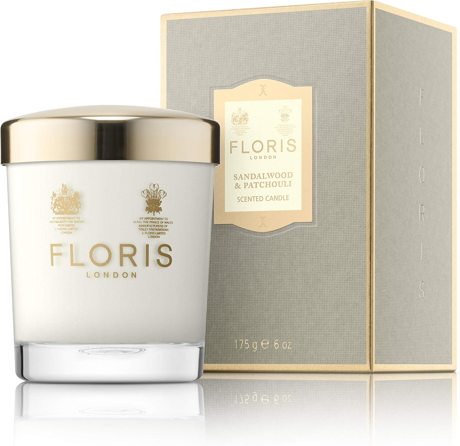 Floris London Sandalwood & Patchouli Scented Candle 175g, Pink, 175 g (Pack of 1)